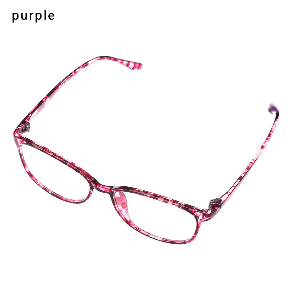 Unisex 1 stk læsebriller lette gennemsigtige briller mænd kvinder cateye briller stel synspleje briller: Lilla