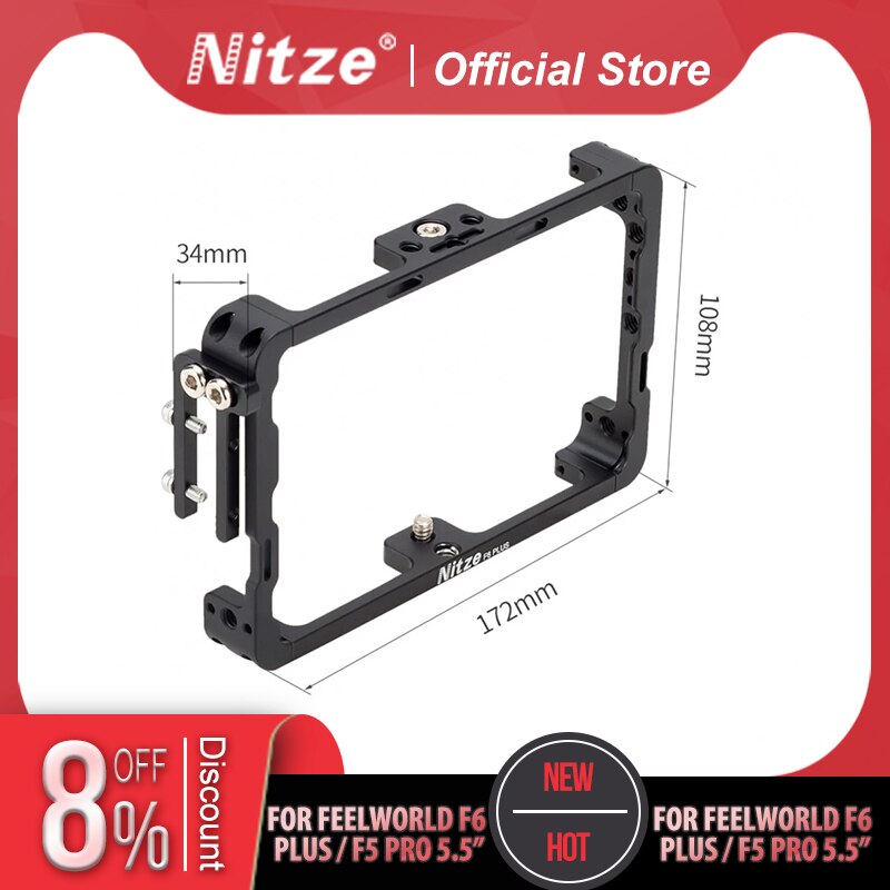 Nitze Monitor Kooi Voor Feelworld F6 Plus/F5 Pro 5.5 &quot;-TP-F6PLUS