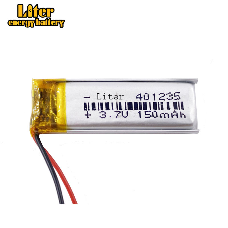 3.7V 150mAh 401235 litowo-polimerowy akumulator litowo-jonowy robić telefonu komórkowego Mp3 MP4 MP5 GPS