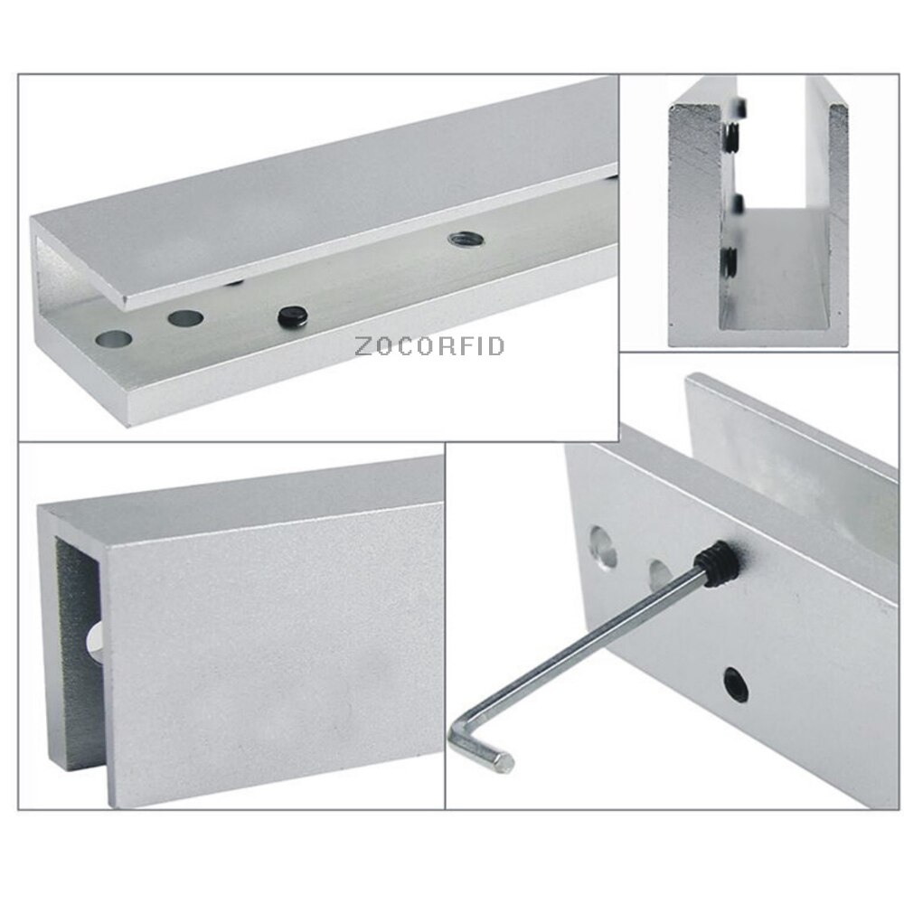 U Bracket use with 280kgs electric magnetic door lock for Frameless Glass Door 90 degree Opening Mode