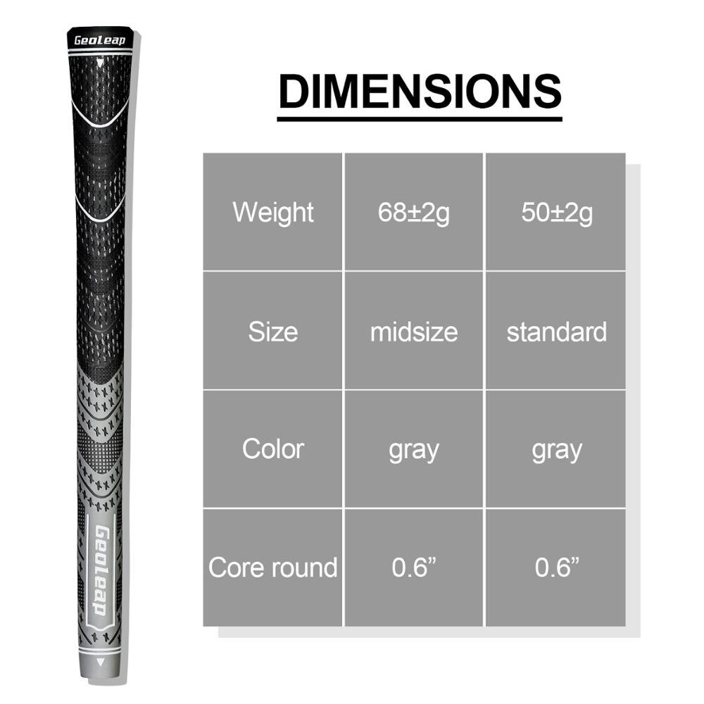 Geoleap ACE-C Golf Grips 10 Stks/partij, Hybride Golf Club Grips, Multi Samengestelde, Midsize, 10 Kleuren Optioneel,: Overigen