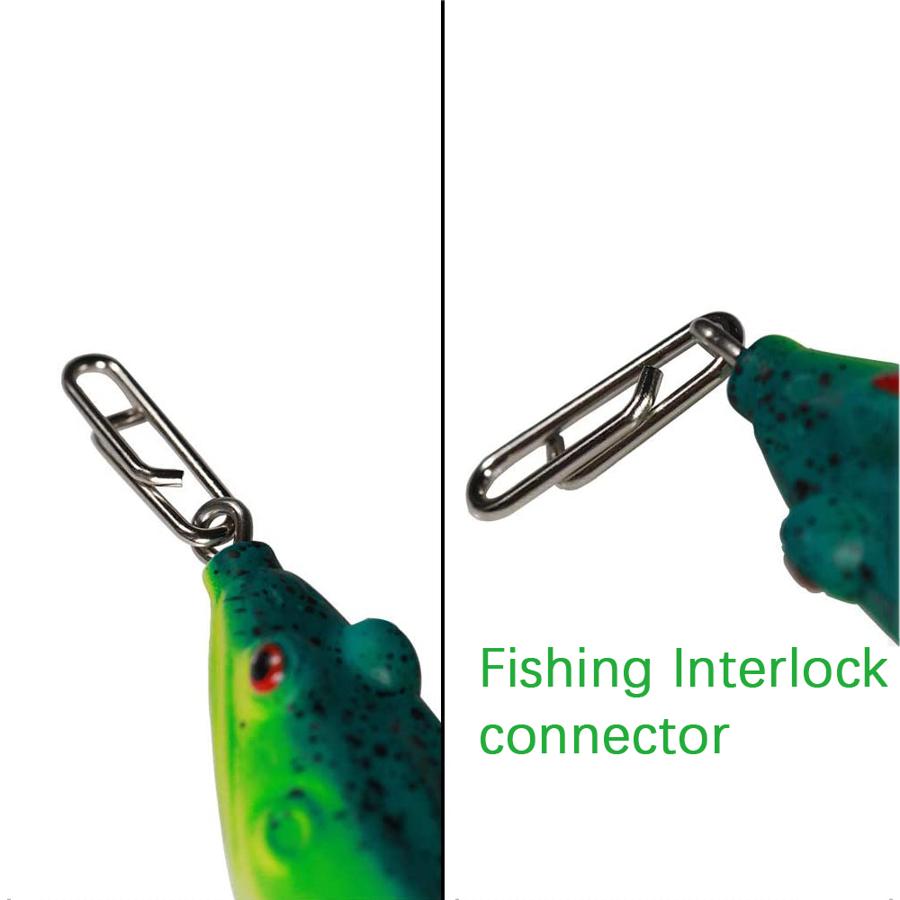 DNDYUJU 30 Uds. Interbloqueo de Pesca bonitos Clips rápidos barril de Pesca de acero inoxidable señuelo giratorio gancho conector accesorios Pesca
