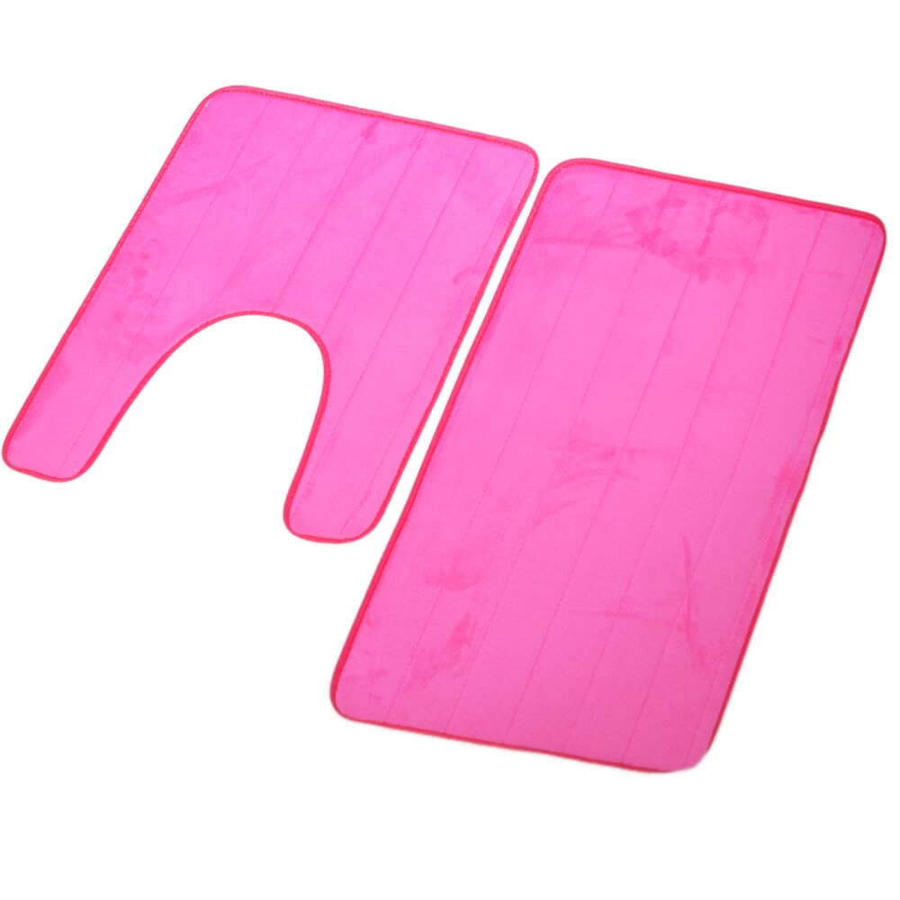 Zeegle Shell Patroon Effen Badkamer Matten Set 2 Stuks Wc Tapijten Anti-Slip Douche Tapijten Wc Deksel Cover badkamer Tapijten: 9