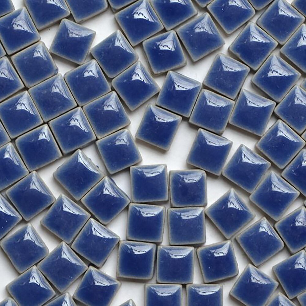 100pcs Multicolor Glass Mosaic Tile Square Ceramic Mosaic Tiles DIY Arts Crafts Making Material: 4