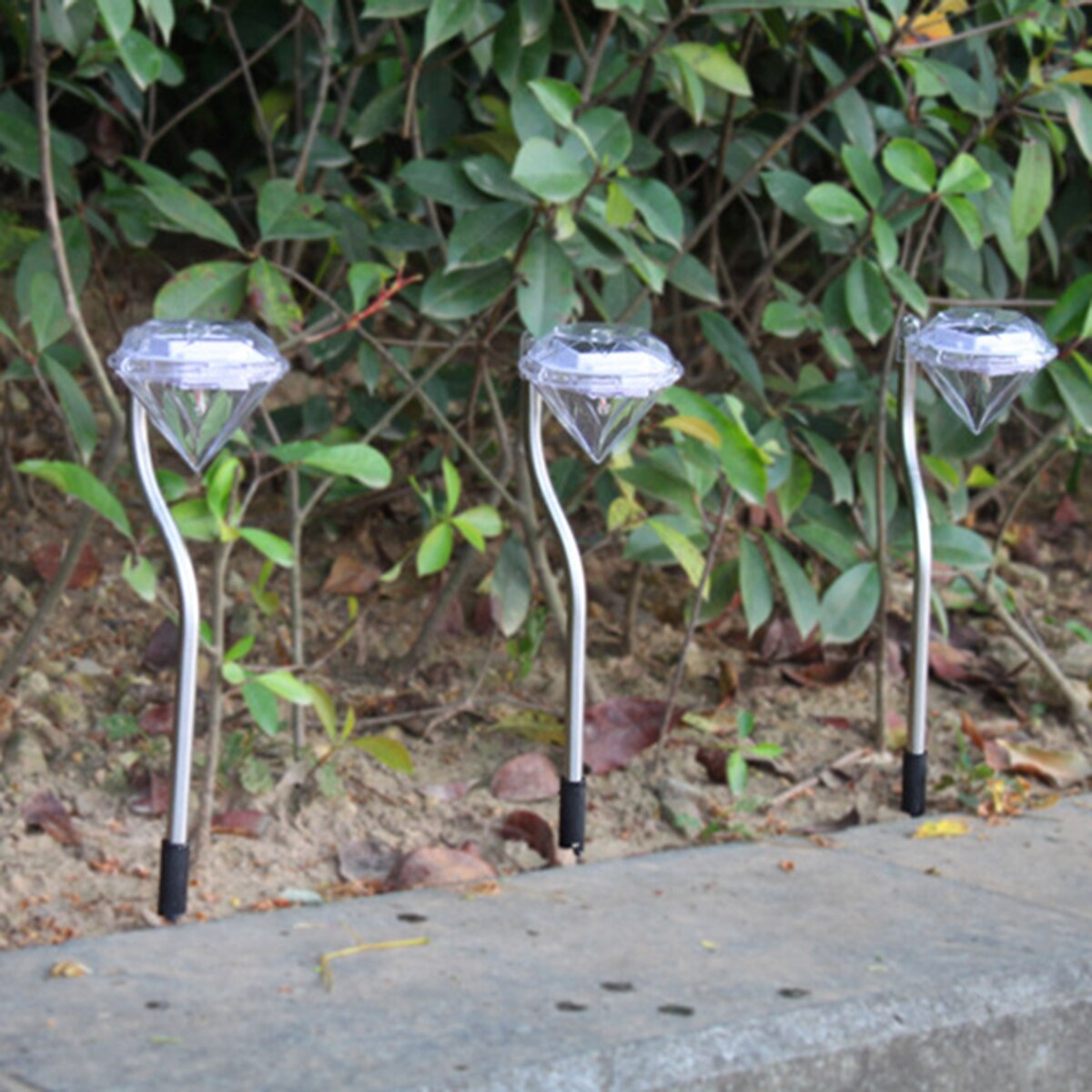 4 stücke Diamant bilden Solar- Betriebene Wasserdichte Einatz Licht draussen Garten Weg Licht nacht automatisch AUF Dämmerung Auto aus