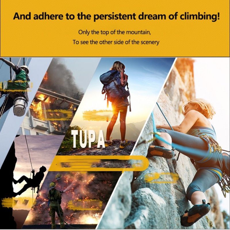 Climbing Hand Ascender Rock Climbing Mountaineering Arborist Hand Ascender Rappelling Gear Device Clamp Tool for 8-12mm Rope