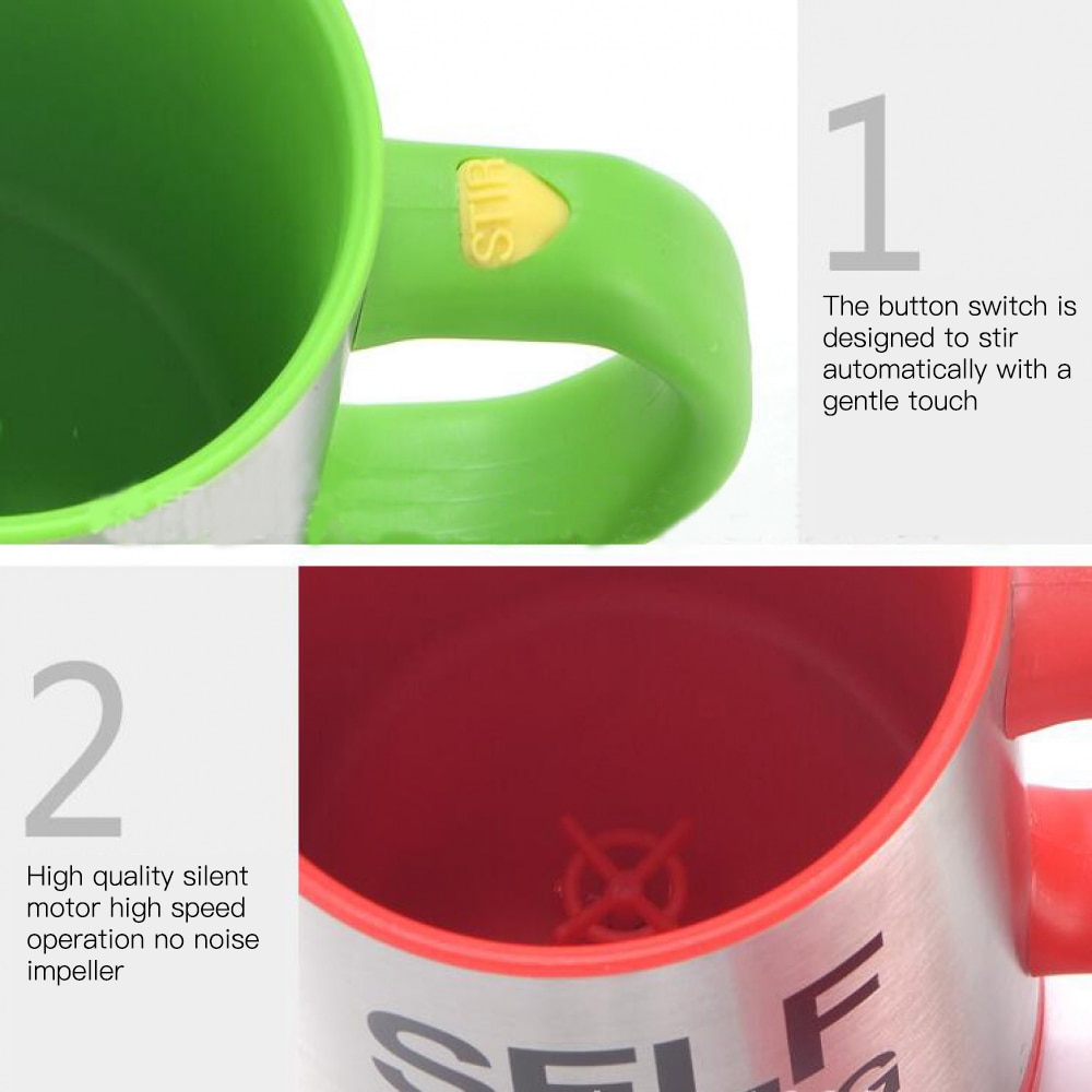 350ml Automatic Self Stirring Mug Coffee Milk Mixing Mug Stainless Steel Thermal Cup Electric Lazy Double Insulated Smart Cup 5