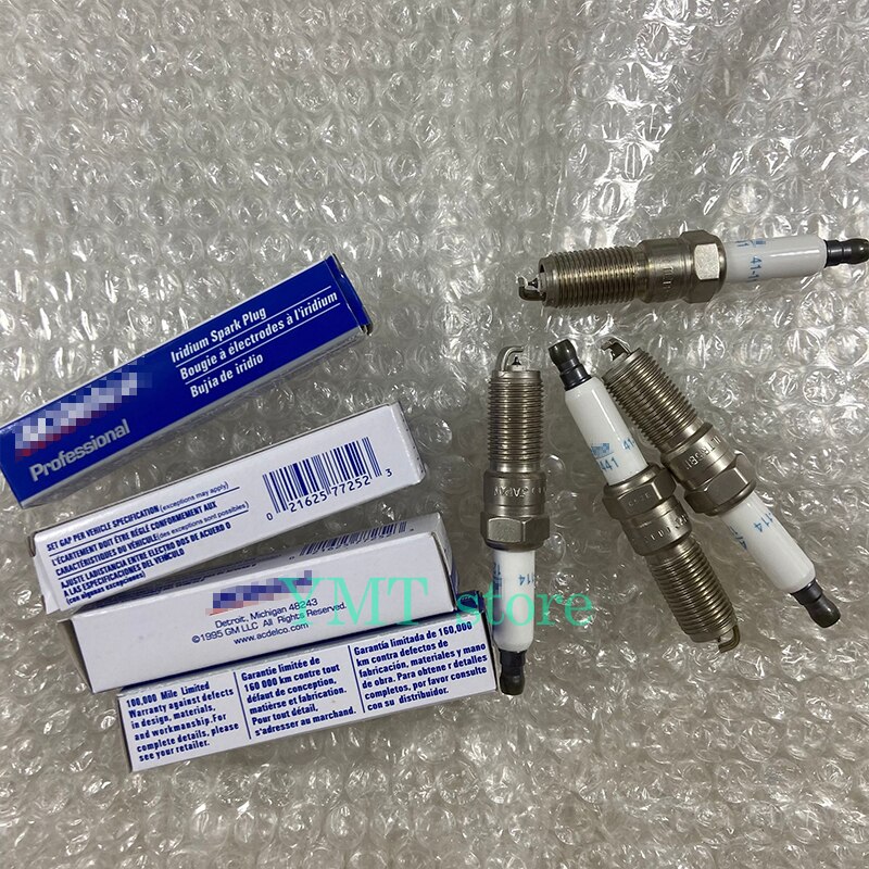 4PCS/Lot Iridium Spark Plugs Fit 12622441 For Cadillac Escalade Chevy Camaro Corvette GMC Car Plug 41-114