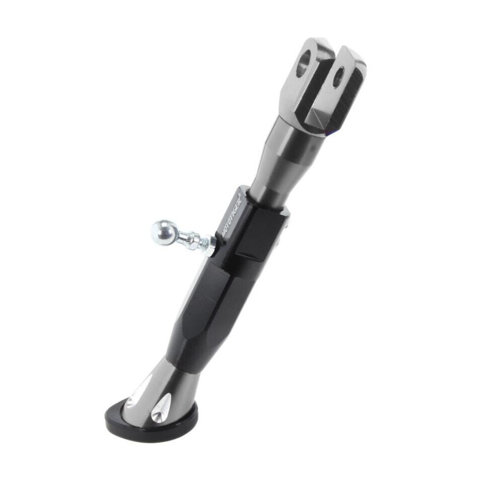 Pata de cabra para motocicleta, soporte de pie modificado CNC de aleación de aluminio, altura ajustable, 22-25CM: Gris