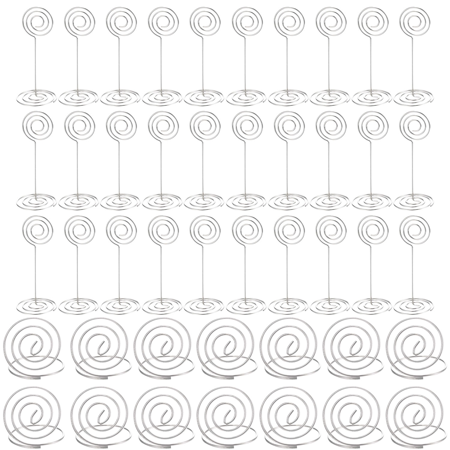 36 stk sølv bord nummer holdere bord kort foto menu navn holder 24 stk stand bord holder og 12 stk ring type