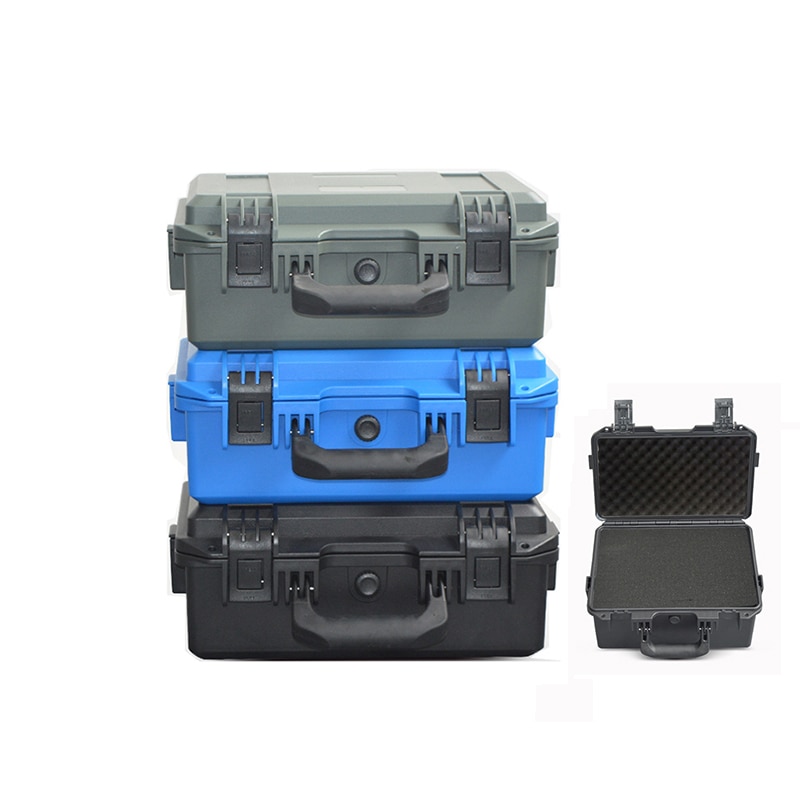 Protective Safety Instrument Tool Box Plastic Storage Toolbox Outdoor Shockproof Box File Box Equipment Camera Case w Foam
