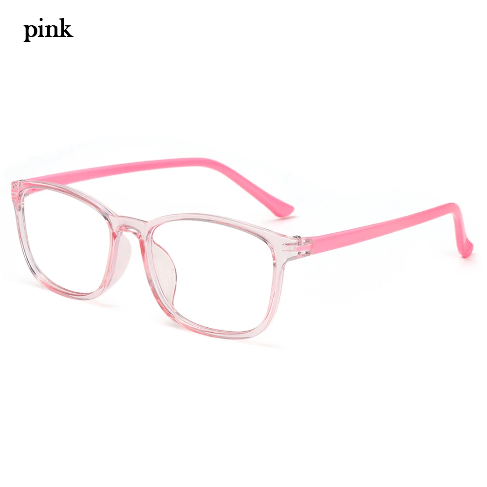 1Pc Kids Anti-blue Light Glasses Boys Girls Goggles Plain Silicone Eyeglasses Radiation Protection Soft Frame Eyewear: WHITE