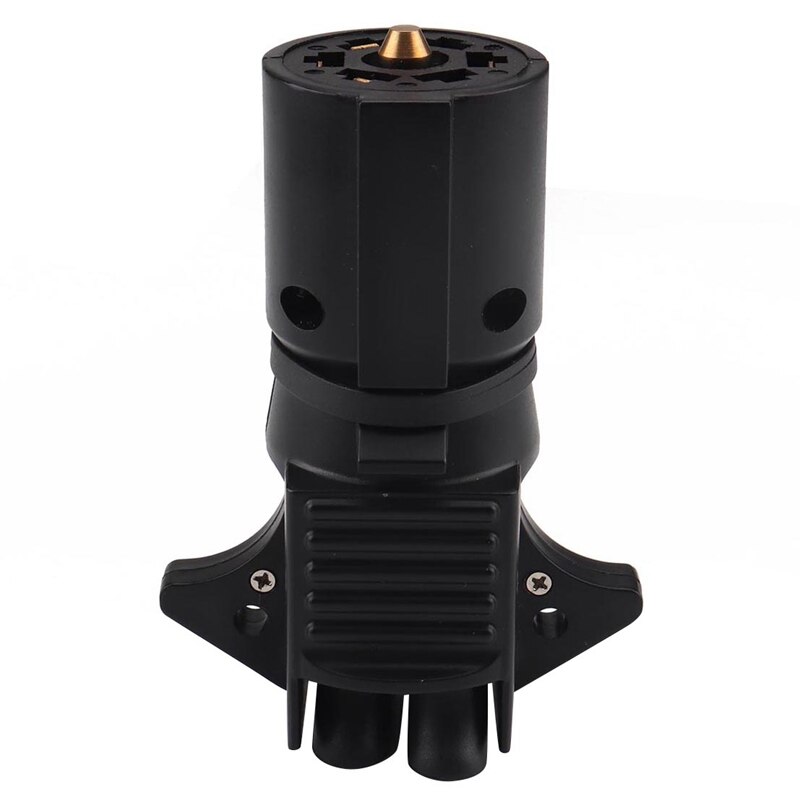 7 bladen  to 5 platte en 4 platte adapter voor campertrailer zwart