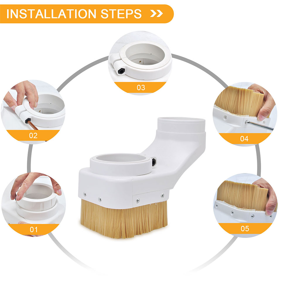 Daedalus CNC Router Dust Shoe CNC Dust Cover Spindle Engraving Milling Machine Brush Cleaner Woodworking Tools