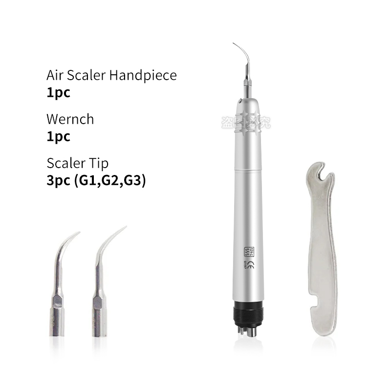 Escalador de aire ultrasónico Dental con 3 puntas, limpieza de dientes, pieza de mano de 2/4 agujeros, limpiador blanqueador Dental, clínica de laboratorio de dentista
