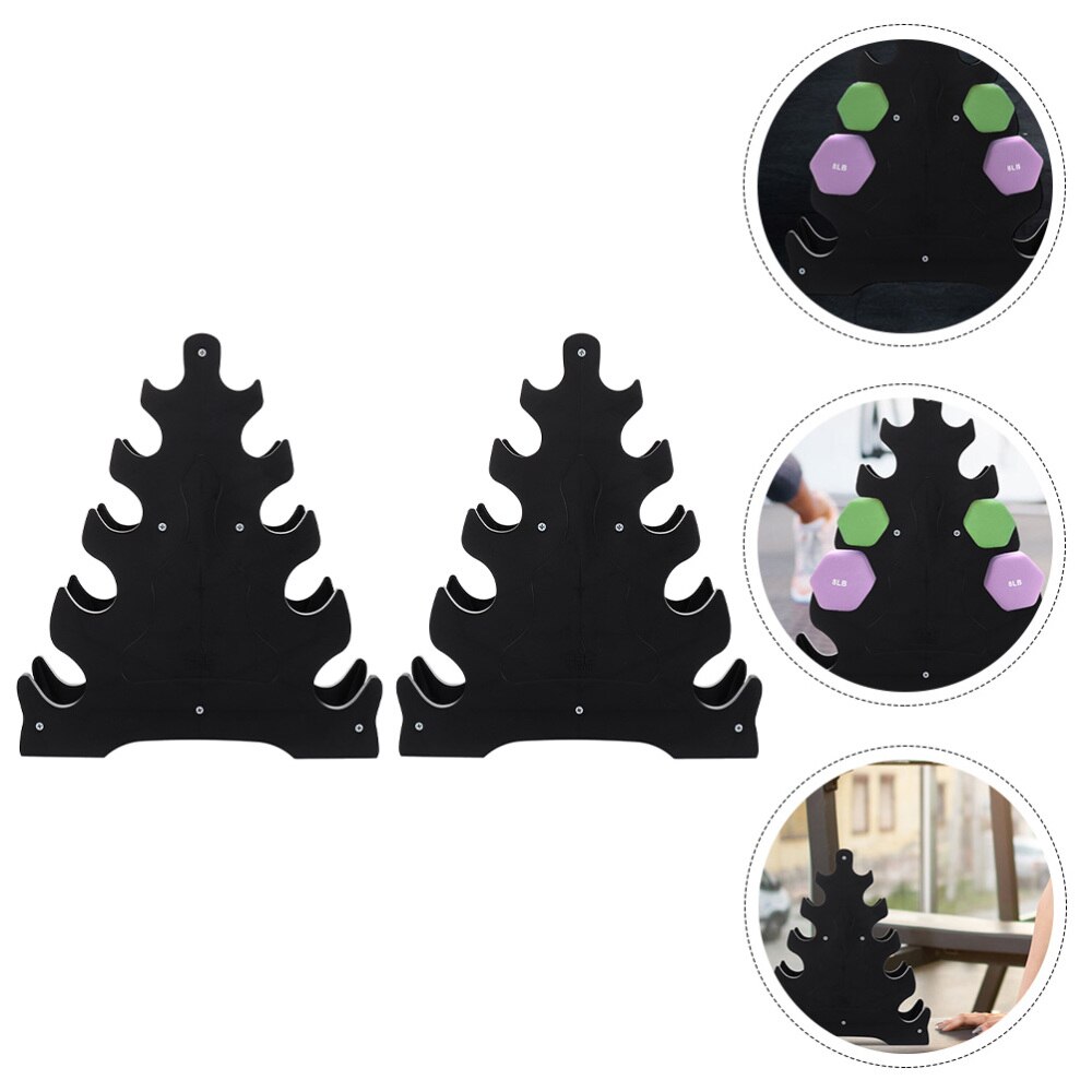 2pcs Workout Tree Stand Dumbbell Holder Dumbbell Storage Rack (5-Tier)