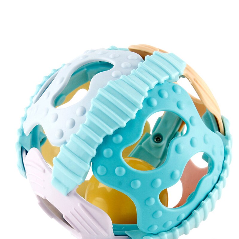 Funny Baby Toys Loud Newborn Baby Toy Infant Early Learning Bell Bell Soft Plastic 6 Color Hand Ball Rattle Kids Educational Toy: ratter ball082