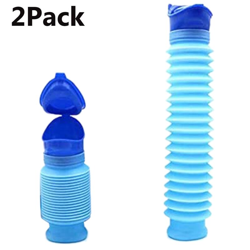 2 pacchetto Termoretraibile Orinatoio Maschile Femminile Portatile Di Emergenza mobile Wc, Vasino Pipì Bottiglia per il Campeggio Viaggi in automobile Marmellata di Traffico