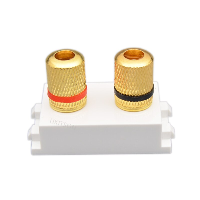 Gold Plated Binding Post Speaker Jack Plug Socket Slot Hifi Sound Connector For Wall Panel Outlet Audio Adapter