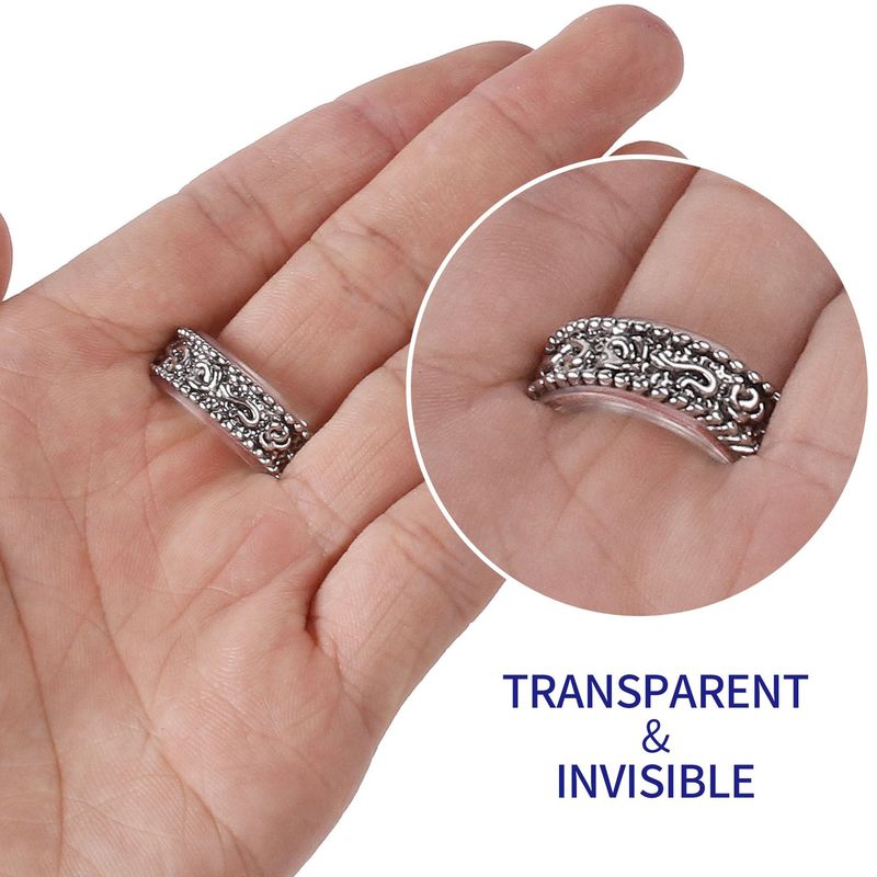 8pcs/set Silicone Invisible Ring Size Adjuster Transparent Ring Adjuster Reducer Ring Sizer Fit Any Rings