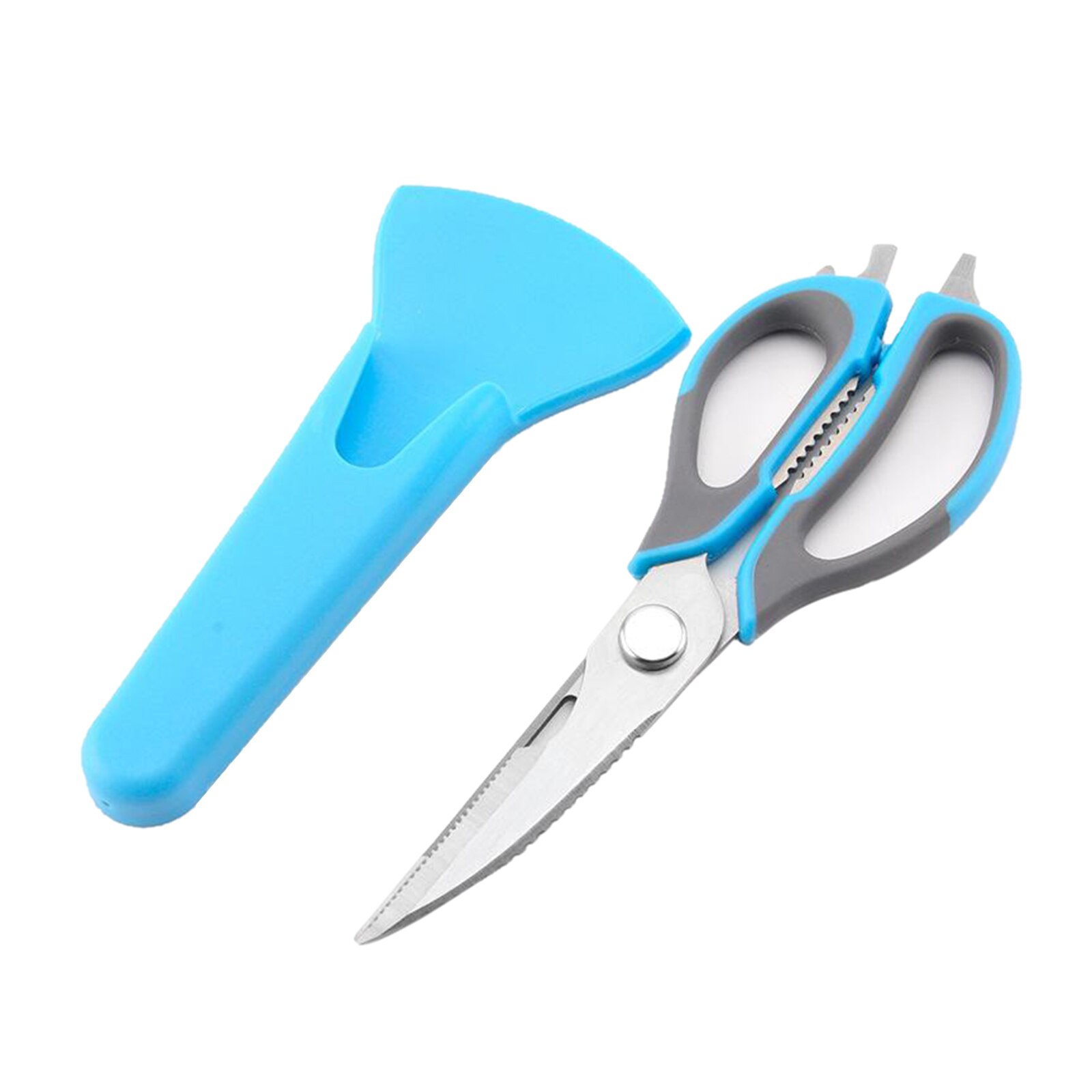 Keuken Schaar Schaar Roestvrij Staal Multifunctionele Keuken Schaar Veilig Sharp Voor Kip/Gevogelte/Vis/Vlees/Groenten: Blue
