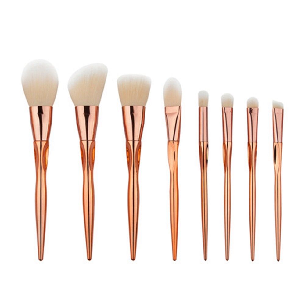 Juego de brochas de maquillaje de Metal GUJHUI Pro 8 Uds. Juego de brochas de maquillaje para maquillaje de maquillaje