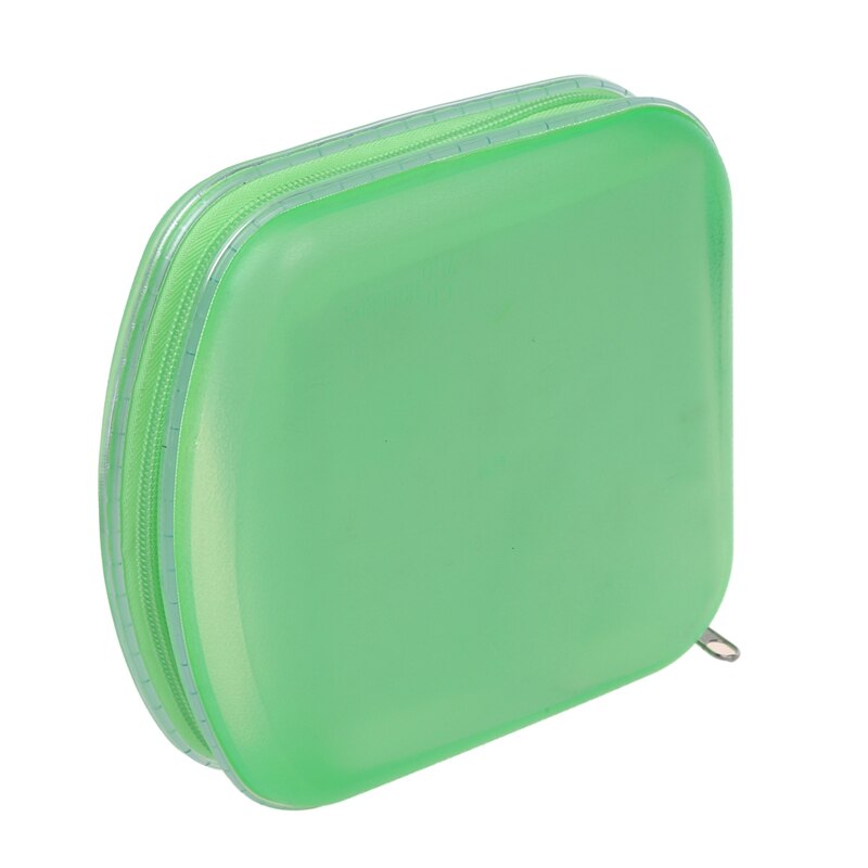 Étui de rangement pour 2x 40 cd dvd vcd dj, boîtier rigide, portefeuille, sac de transport (vert et noir)