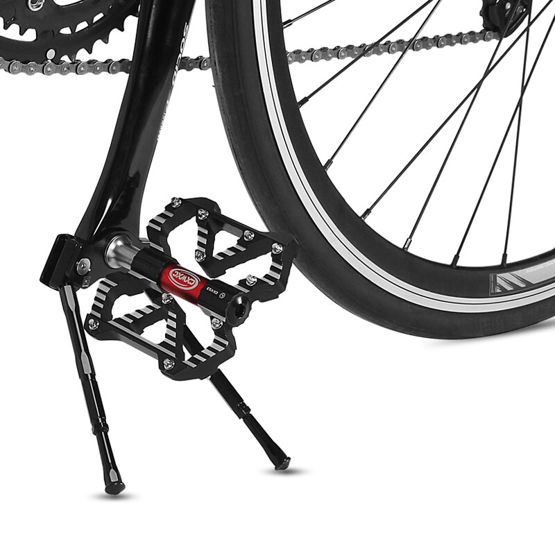 Mtb cykel cykel stativ justerbar cykel stativ legering tvåbent cykelparkeringsställ cykelställ sidofotstödben