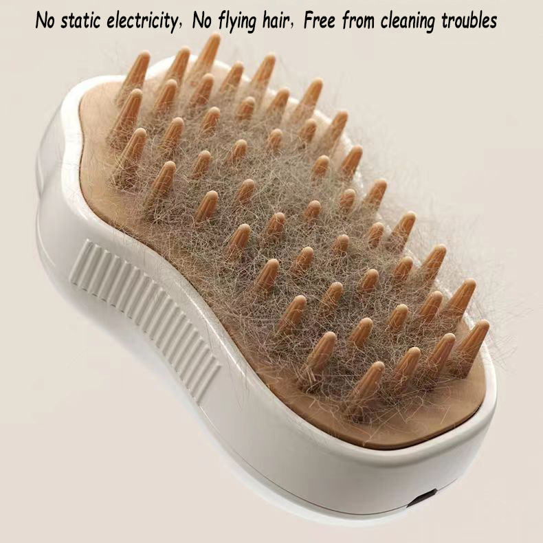 Brosse à vapeur électrique 3 en 1 pour chat, brosse à poils de chat, brosse de Massage pour chien, peigne de pulvérisation, toilettage pour animaux de compagnie, peignes d'épilation