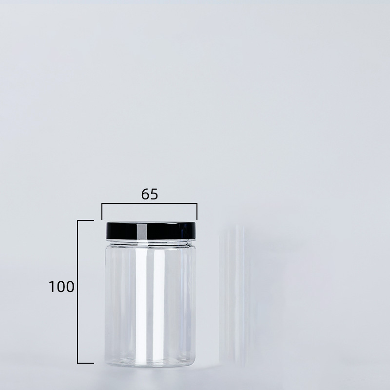 Doorzichtig Verzegeld Blik Met Deksel Plastic Lege Verpakkingsfles Cirkelvormige Opslagemmer Koektrommel Voor Voedselkwaliteit Verzegelde Blikjes Tankcontainer: violet