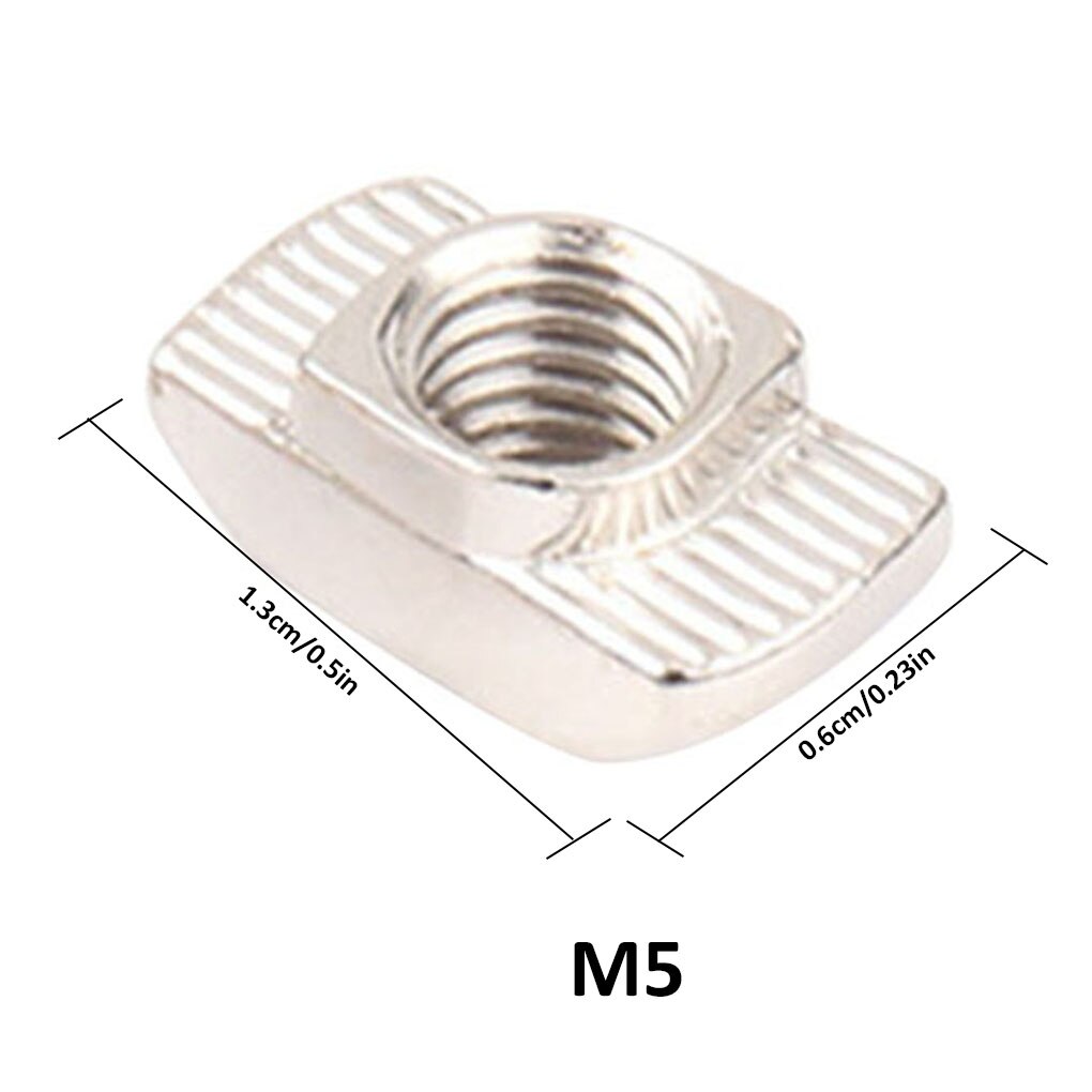 20/50Pcs T-Moer M3/M4/M5 Voor 20 Serie Slot T-Moer Schuiven T Moer Hammer In Moer Fasten Connector Eu Aluminium Extrusie