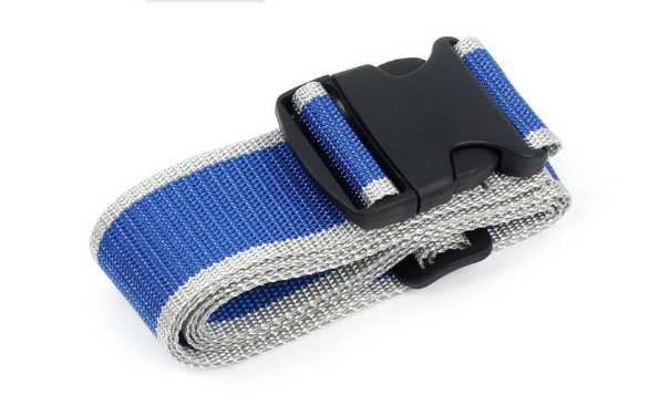 Recht gevormde bagageriemen voor koffer, polyester bagageriem met verstelbare ontgrendelingsgesp Reisaccessoire: Light Grey