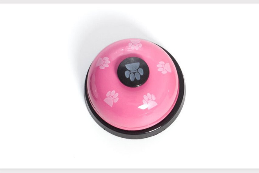 Dog footprints pet bell ringer call ordering bell trainer metal ringing dog cat intelligence toy