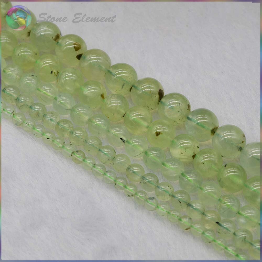 Gute Natürliche Prehnite Lose Runde Perlen 4mm, 6mm, 8mm, 10mm, 12mm