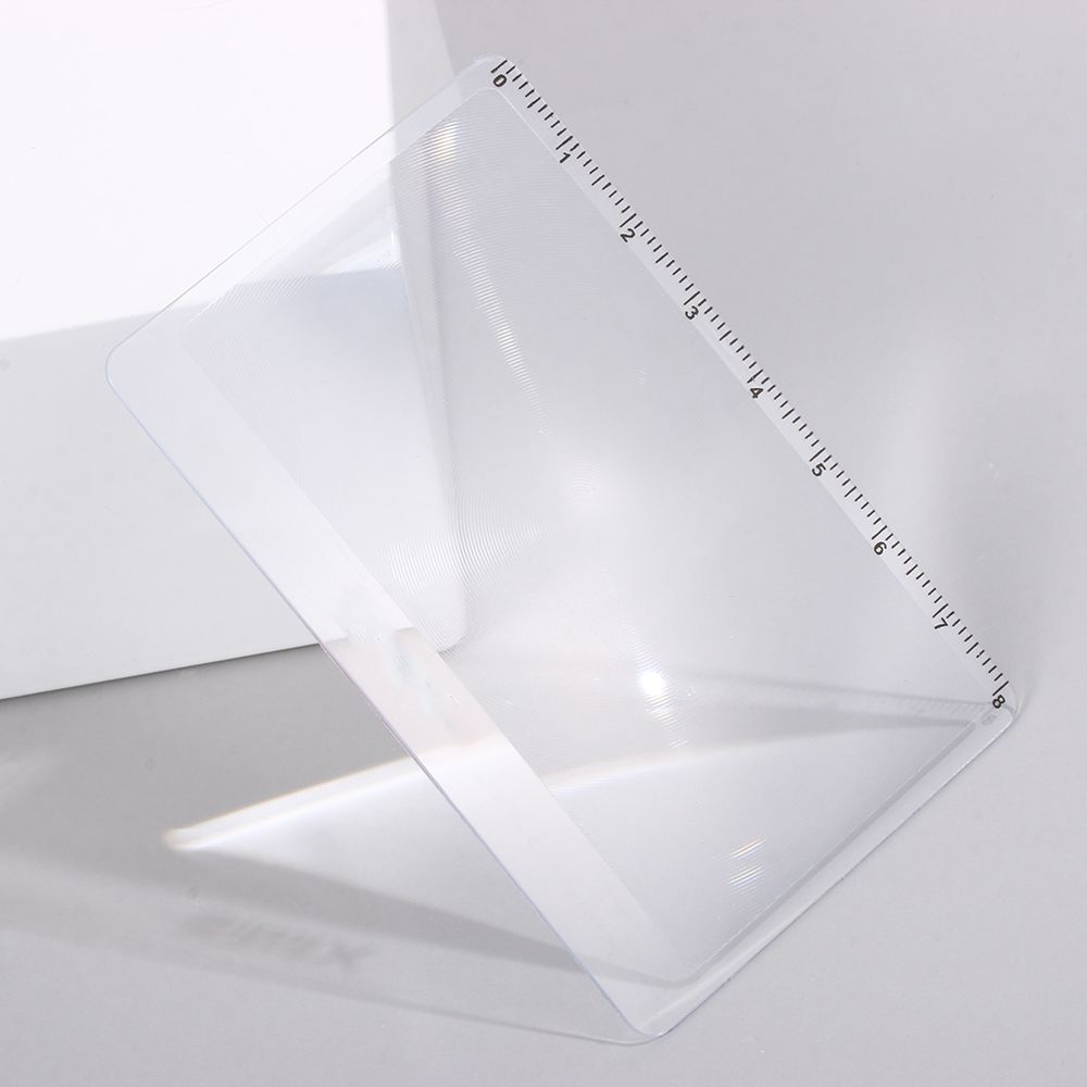 Reading Glass Fresnel Lens With Scale Book Page Magnification Magnifier Sheet X3 Magnifying Outdoor Focused Ignition