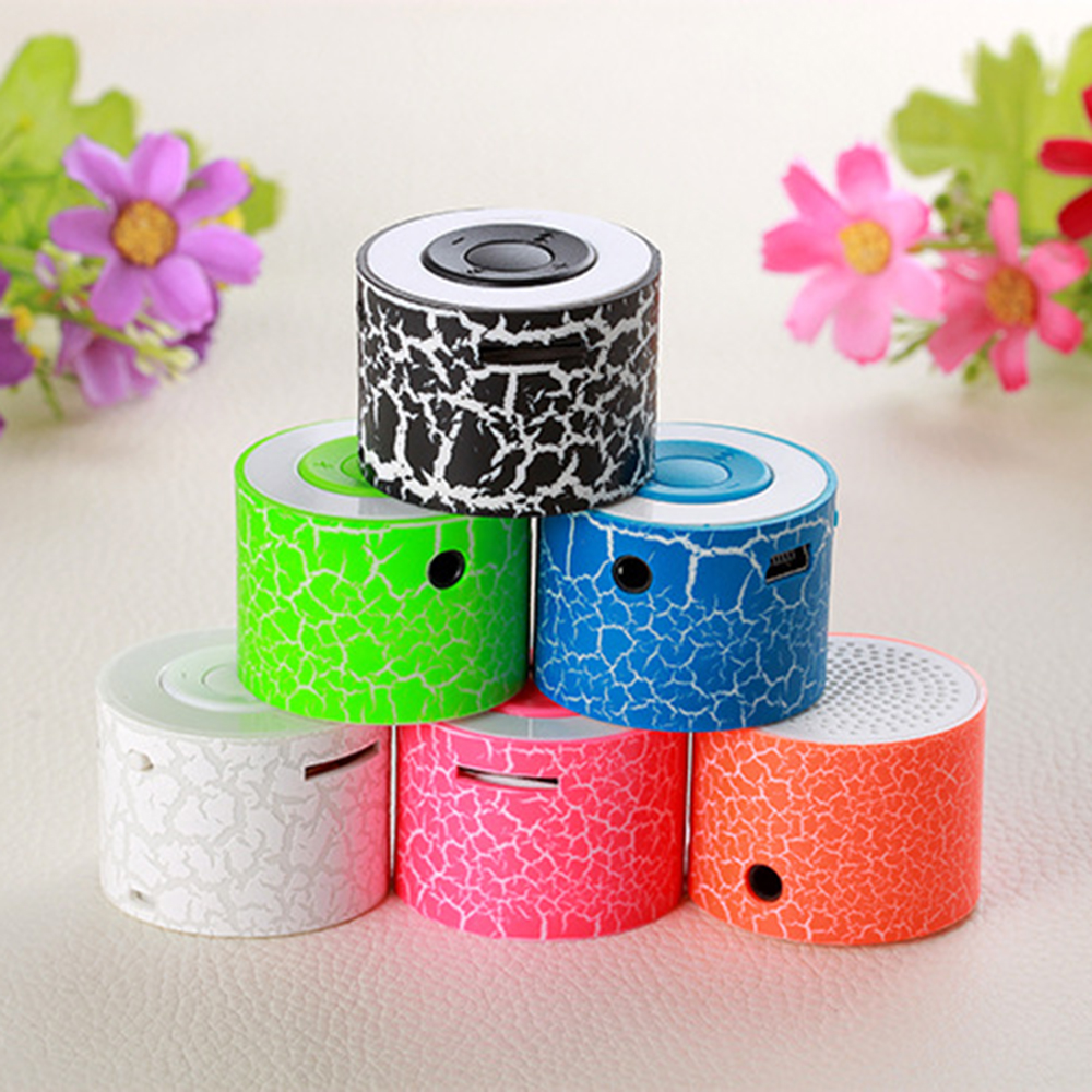 Mini MP3 Player Cool Crack Pattern Rechargeable Support TF Card Music Player Speaker Children