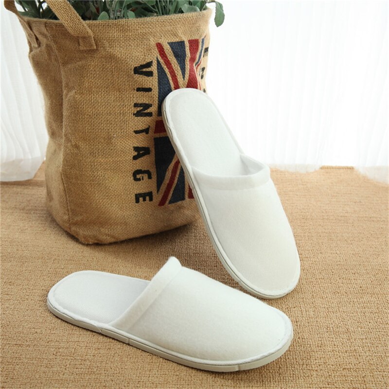 5/10/20 Thuis Gast Indoor Slippers Paar Wegwerp Spa Hotel Slippers Open Teen Handdoek Indoor Wegwerp Slippers