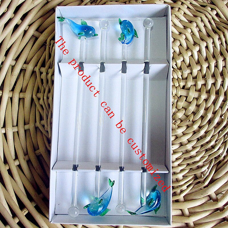 Bâtonnets pour mélanger les boissons, de statue de poisson Tropical, Cocktail, verre de vin, agitateur, bâton pour Cocktail: green