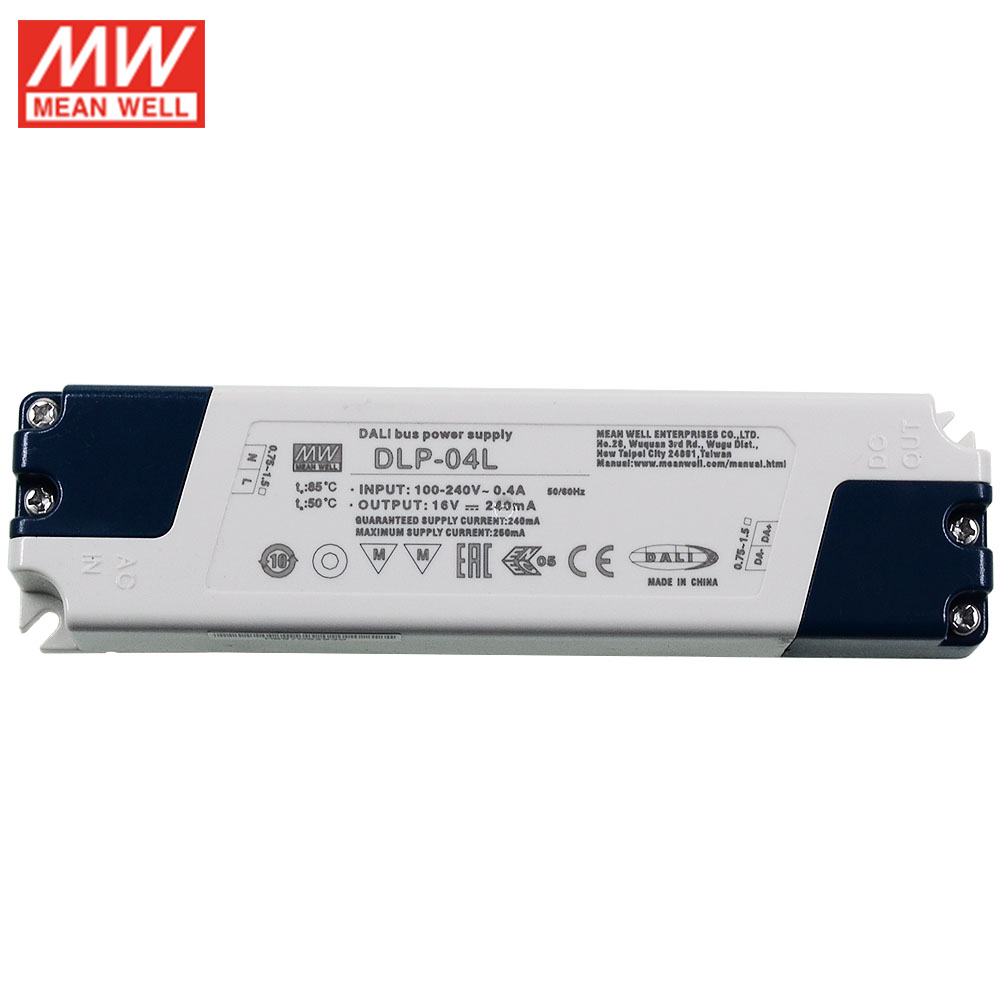 MEAN WELL DLP-04L 4W 16V 240mA DALI Bus Power Supply 4W Ultra Slim Linear LED Driver DLP-04 Linear type
