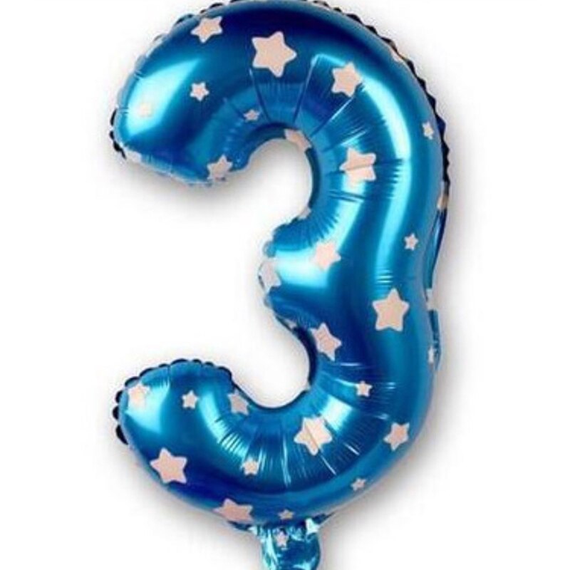 32 Inch Big Foil Birthday Balloons Air Helium Number Balloon Figures Happy Birthday Party Decorations Kid Baloons Birthday: Numner 3