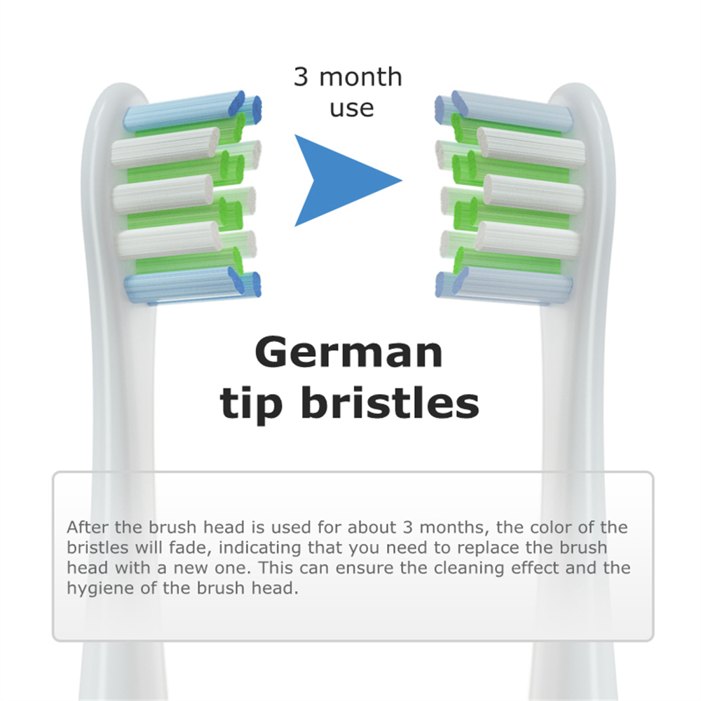 Têtes de brosse à dents électrique pour Oclean, avec capuchons hygiéniques, emballées sous vide. Pour tous les modèles Oclean x pro Elite, X, X Pro, Flow, F1, Air 2