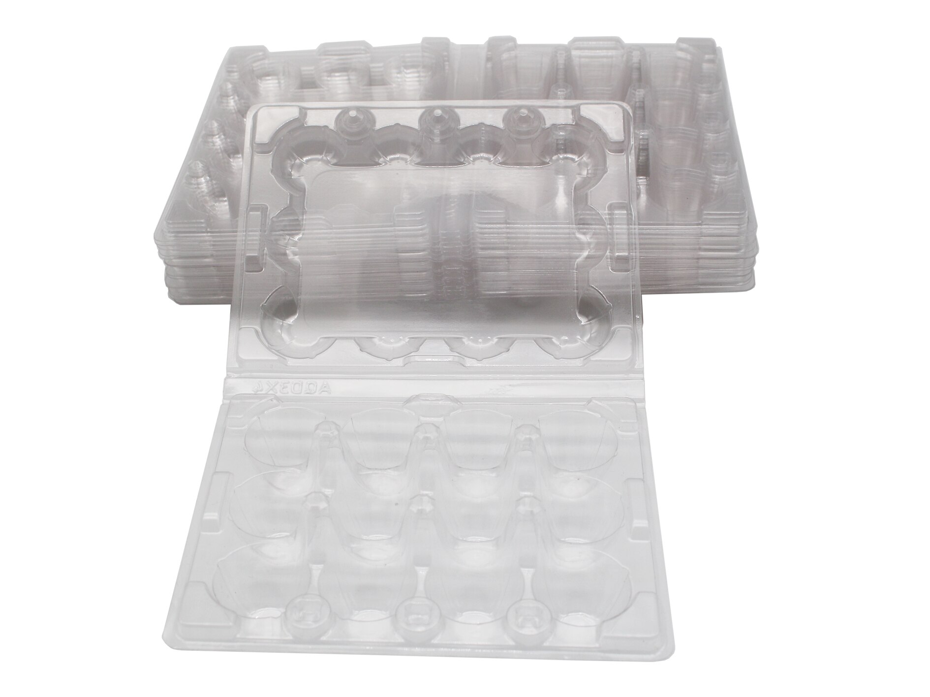 100 stk vaktelegger bulk blanke eggekartonger 12- teller egg plastboks