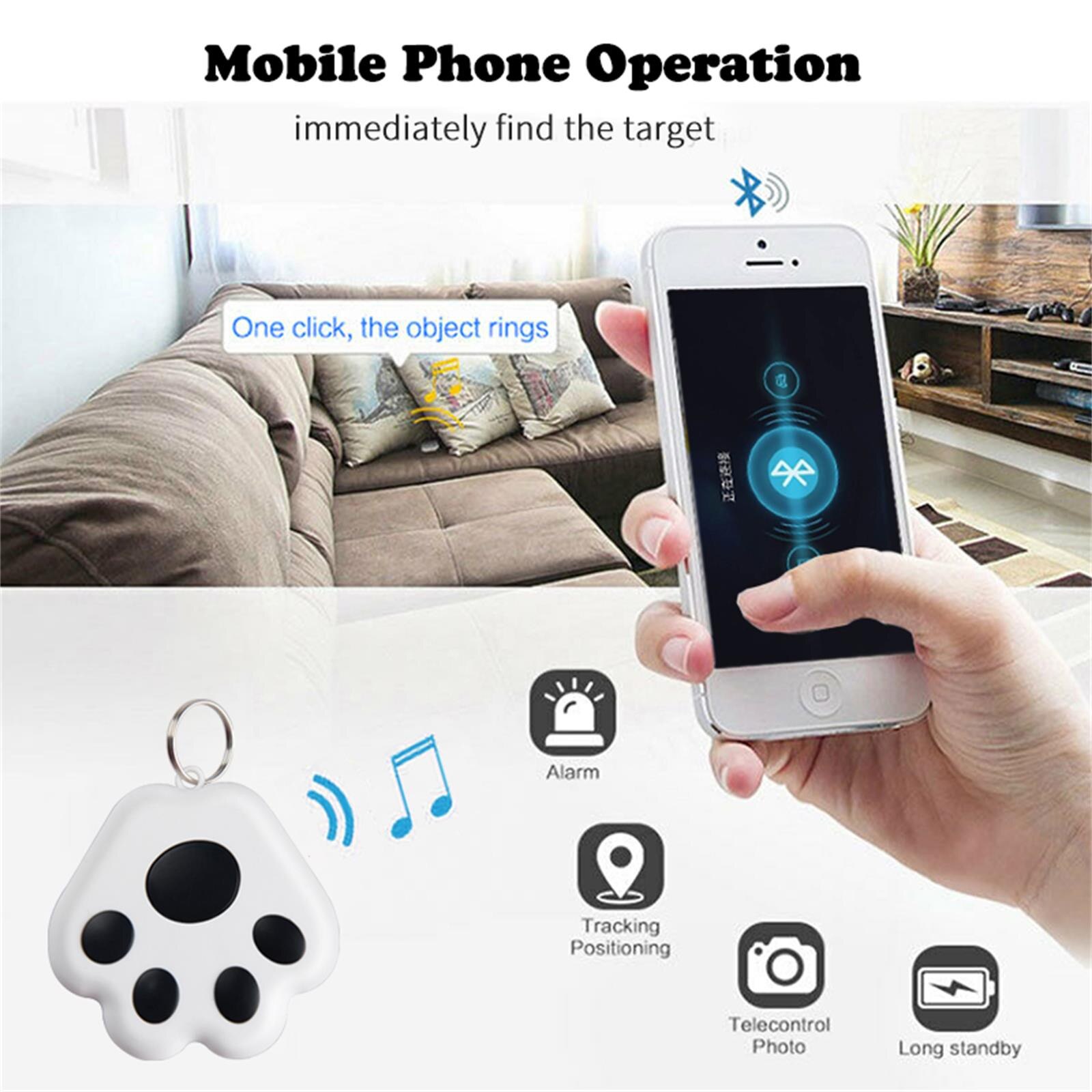 4PCS Smart Tracker Mini Anti-loss Wireless Track Device Cat Dog Mini Tracking Loss Prevention Waterproof Device Tool GPS Locator