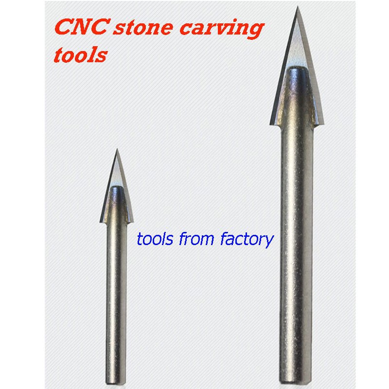 1pc standaard 6*6mm 75 graden hoek legering frees bits cnc graveerfrees steenbewerkingsgereedschap  b4