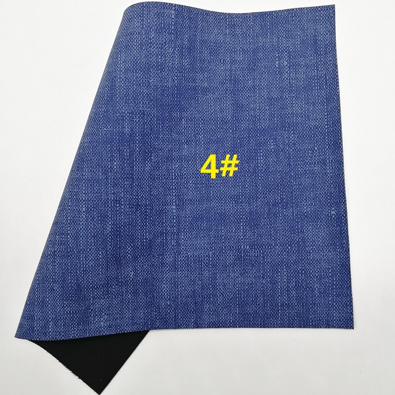 Tela azul marino con purpurina, tela de piel sintética, hojas de tela de cuero sintético de mezclilla para arco A4 21x29CM parpadeo Ming XM655