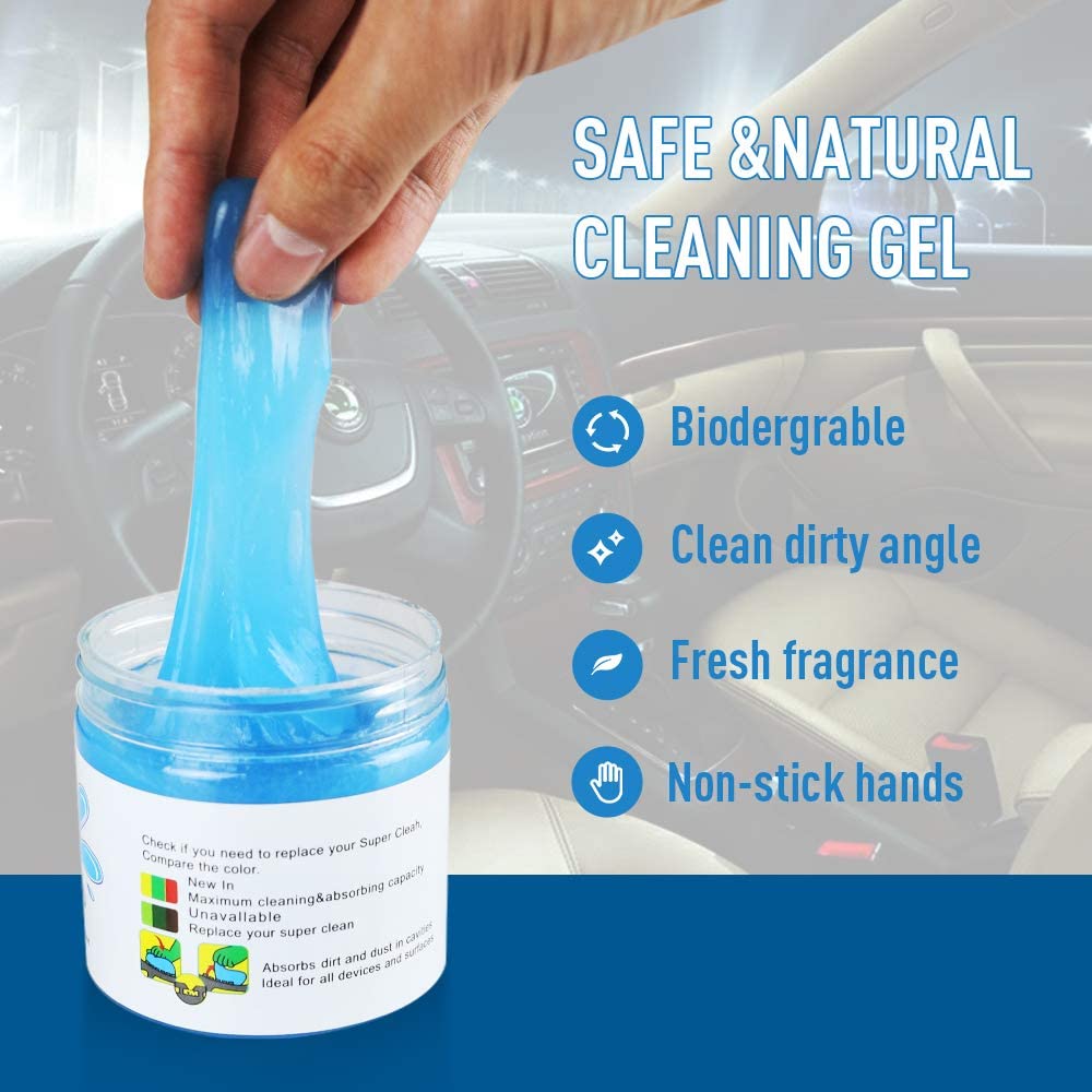 Auto Interieur Air Vent Cleaning Gel Magic Slib Toetsenbord Kloof Hoek Detaillering Sweep Dust Cleaner Removal Tool Wassen Lijm Modder