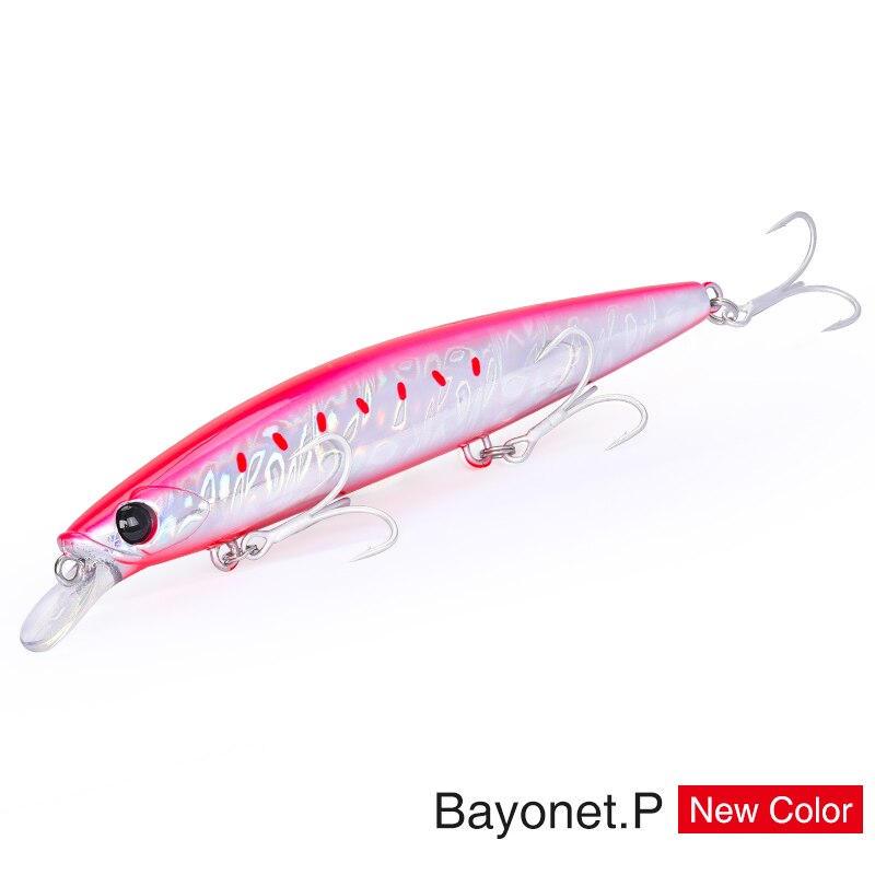TSURINOYA 135S Fishing Lure tonący Minnow BAYONET 135mm 26.4g słonowodne długie rzucanie profesjonalne przynęty Seabass twarde przynęty: BAYONET 135S-P