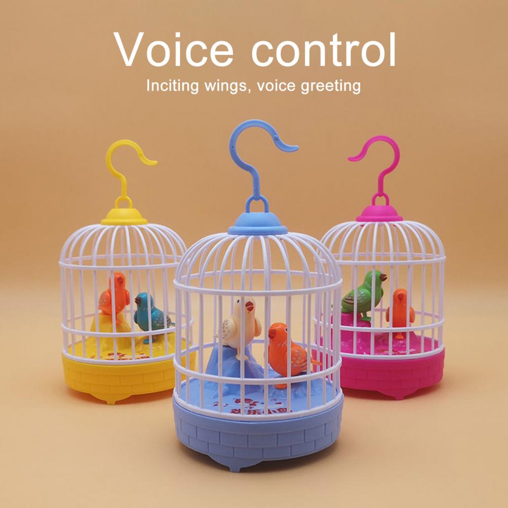 Voice Control Home Dekoration Feuchtigkeit-beweis Hand-auge Koordination Fähigkeit Vögel Käfig Spielzeug Vögel Käfig Spielzeug für Kinder