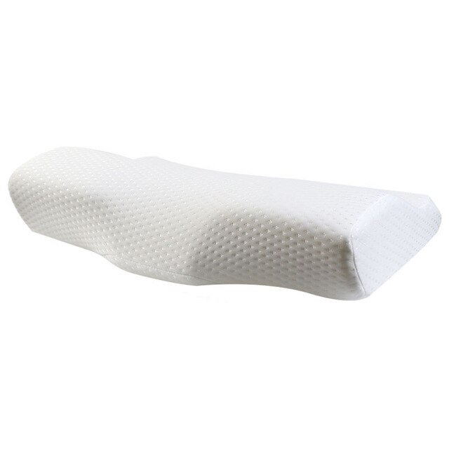 Neck Protection Memory Foam Pillow High Low Curve For Supine Lateral Slow Rebound Anti-Snore Four Seasons General Pillow 50*30CM: White