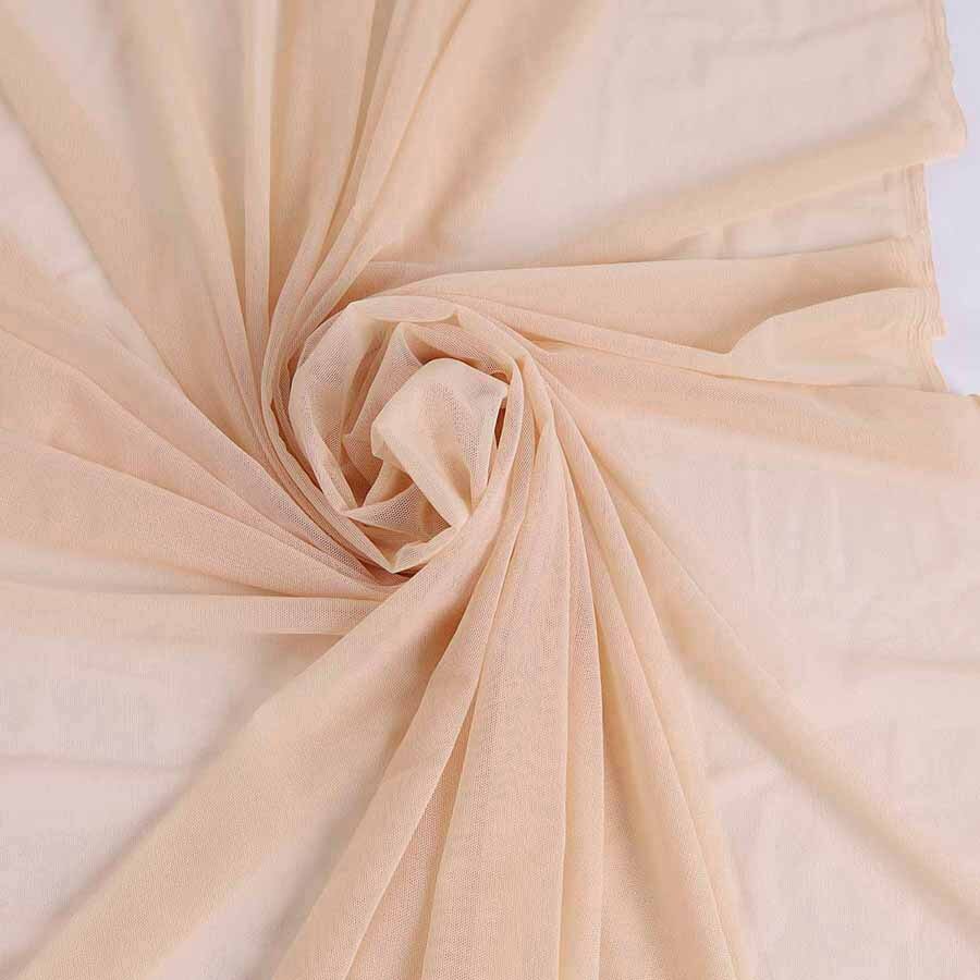Erittäin elastinen ultrahieno nylon verkkokangas nude lihanväri 4 -suuntainen joustava elastaaniverkko alusvaatteet sukat neulottu pihalla: Kevyt alaston